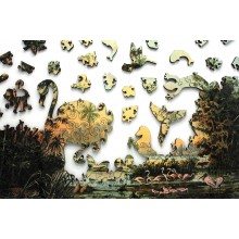 Botanical Flamingo Wooden Jigsaw Puzzle