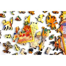 Skeleton Painter Wooden Jigsaw Puzzle