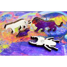 Colorful Elephant Wooden Jigsaw Puzzle